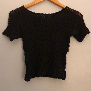 90s Scrunch Lace Top
